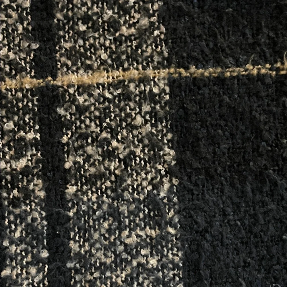 Plaid Black and Cream scarf